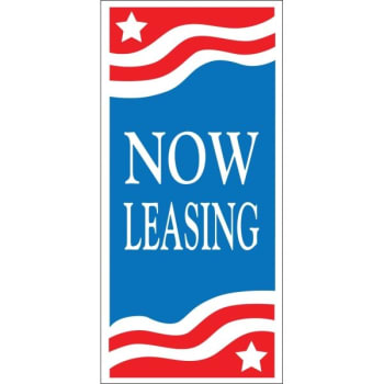 Now Leasing Lawn Banner, Patriotic, 15 x 32