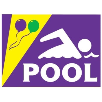 Image for Aluminum Pool Amenity Sign, Festive, 24 x 18 from HD Supply