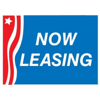 Image for Aluminum Now Leasing Amenity Sign, Patriotic, 24 x 18 from HD Supply