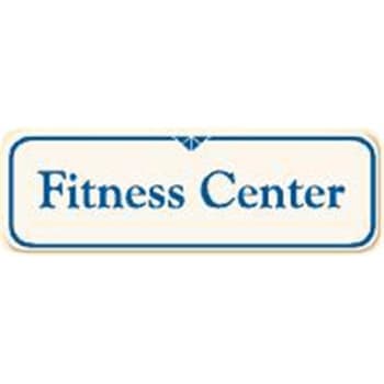 Fitness Center Interior Sign, Ivory, 9 x 3