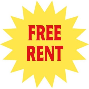 Image for Stock Free Rent Promotional Burst, 32 X 32 from HD Supply