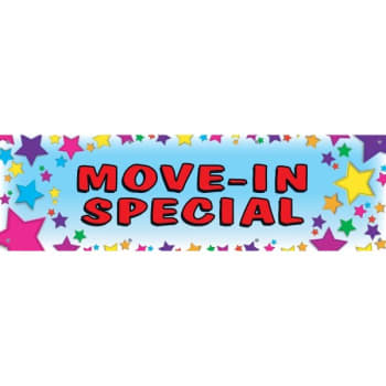Image for Move In Special! Banner, Stars, 20' X 4' from HD Supply
