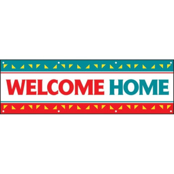Image for Horizontal Welcome Home Banner, Red/green, 10' X 3' from HD Supply