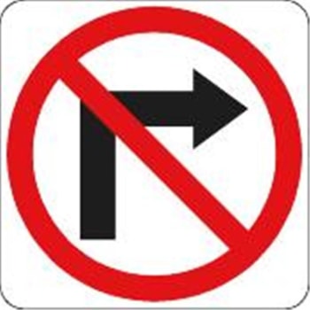 Image for No Right Turn Symbol Sign, Reflective, 24 x 24 from HD Supply