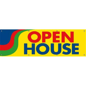 Image for Horizontal Open House Banner, Yellow, 10' X 3' from HD Supply