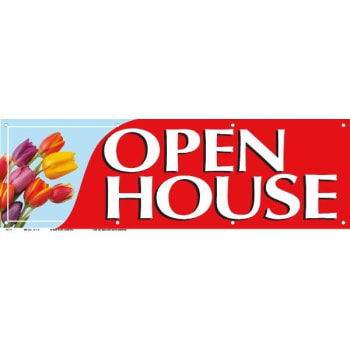 Image for Horizontal Open House Banner, Tulips, 10' x 3' from HD Supply