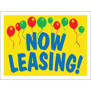 Image for Aluminum Now Leasing Amenity Sign, Balloons, 24 x 18 from HD Supply
