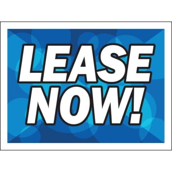 Image for Coroplast Lease Now! Reflective Amenity Sign, Blue, 24 x 18 from HD Supply