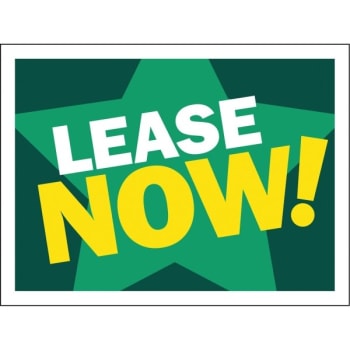 Image for Aluminum Lease Now! Reflective Amenity Sign, Green, 24 x 18 from HD Supply