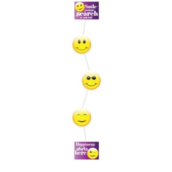 Image for Lead In Series Yard Sign, Smiley Face, 24 x 18", Package of 5 from HD Supply