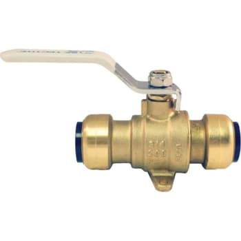 Image for Tectite 3/4 In Brass Push Ball Valve With Flange And Drain from HD Supply
