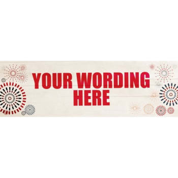 Image for Horizontal Semi-Custom Banner, Patriotic Fireworks, 10' x 3' from HD Supply