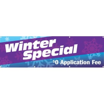 Image for Horizontal Semi-Custom Banner, Flurries, 10' x 3' from HD Supply
