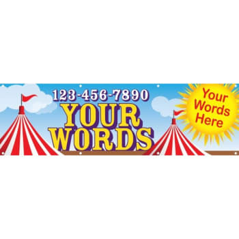 Image for Horizontal Semi-Custom Banner, Big Top, 10' x 3' from HD Supply