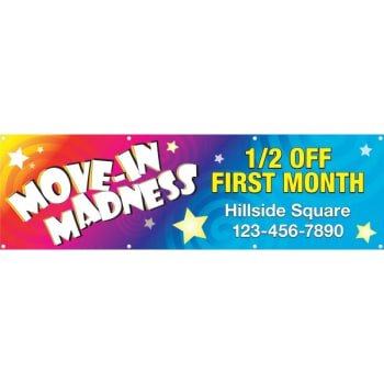 Image for Horizontal Semi-Custom Banner, Move In Madness, 10' x 3' from HD Supply