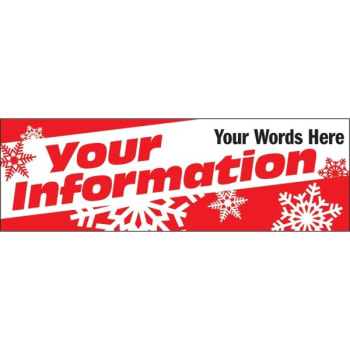 Image for Holiday Themed Semi-Custom Banner, Snowflakes, 10' x 3' from HD Supply