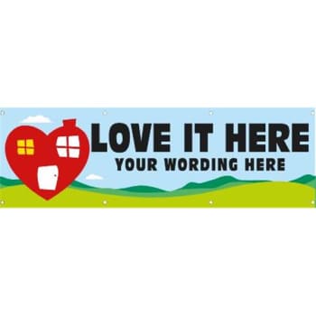 Image for Horizontal Semi-Custom Banner, Heart House, 10' X 3' from HD Supply