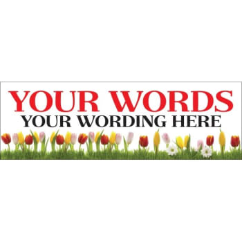 Image for Horizontal Semi-Custom Banner, Tulips, 15' x 4' from HD Supply