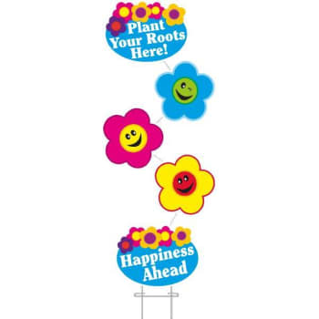 Image for Lead In Series Yard Sign, Flowers Package Of 5 from HD Supply