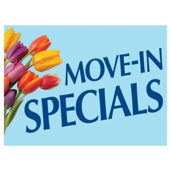 Image for Coroplast Move In Special Amenity Sign, Tulips, 24 x 18 from HD Supply