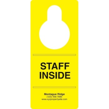 Image for Staff Inside Personalized Plastic Door Tags Package Of 10 from HD Supply