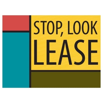 Image for Aluminum Stop, Look Lease! Amenity Sign, Geometric, 24 x 18 from HD Supply