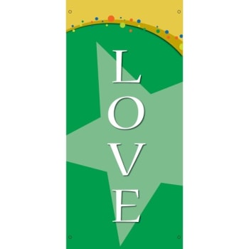 Image for Holiday Themed Boulevard Banner, Snow Flurries/Green, 30 x 60 from HD Supply