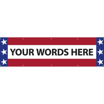 Image for Semi-Custom Horizontal Banner, Patriotic, 15' X 4' from HD Supply