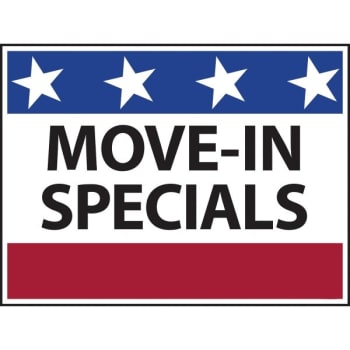 Image for Coroplast Move In Special Reflective Amenity Sign, Patriotic, 24 X 18 from HD Supply