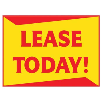 Image for Aluminum Now Leasing Reflective Amenity Sign, Yellow/Red, 24 x 18 from HD Supply