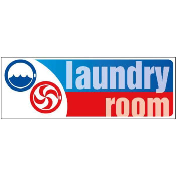 Image for Coordinated Laundry Interior Sign, Red/blue, 9 X 3 from HD Supply