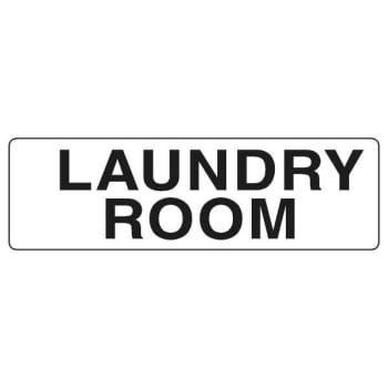 Coordinated Laundry Interior Sign, Black/White, 9 x 3