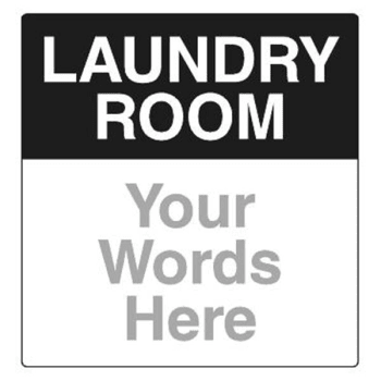 Image for Semi-Custom Coordinated Laundry Interior Sign, Black/White, 12-1/4 x 12-3/4 from HD Supply