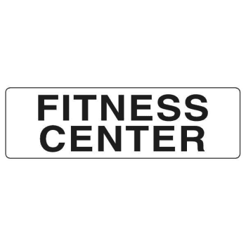 Image for Coordinated Fitness Center Interior Sign, Black/White, 9 x 3 from HD Supply