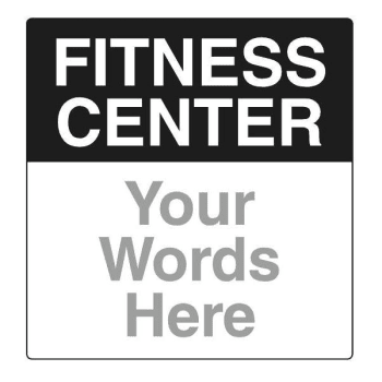 Image for Semi-Custom Coordinated Fitness Center Sign Black/White, 12-1/4 x 12-3/4 from HD Supply