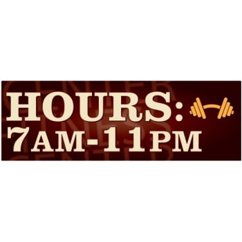 Image for Semi-Custom Coordinated Fitness Center Interior Sign Brown, 9 x 3 from HD Supply