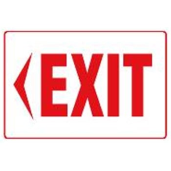 Image for Exit Acrylic Architectural Sign with Left Arrow, Interior, 9 x 6 from HD Supply