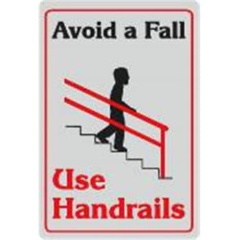 Image for Interior Sign 6 x9" Avoid Fall Use Handrails from HD Supply
