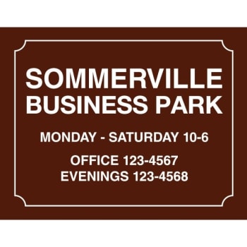 Image for Back Engraved Custom Interior Sign, Brown, 10 x 8 from HD Supply