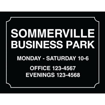 Image for Back Engraved Custom Interior Sign, Black, 10 x 8 from HD Supply