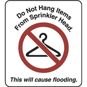Image for Hy-Ko Don't Hang Items On Sprinkler Placard Case Of 25 from HD Supply