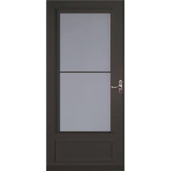 Image for Larson 36 In X 81 In Lifestyle Brown Wood Core Mid-View Storm Door from HD Supply