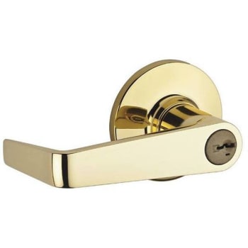 Image for Kwikset Carson Polished Brass Ul Rated Entry Door Handle With Smartkey Security from HD Supply
