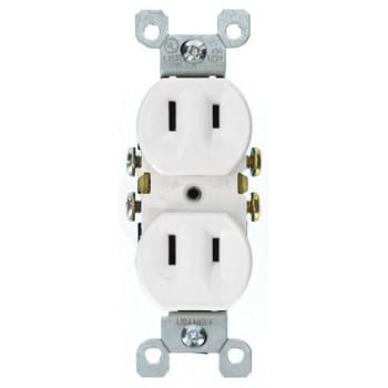 Image for Leviton 15 Amp 2-Wire Duplex Outlet, White from HD Supply