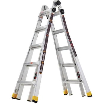 Image for Gorilla Ladders 22 Ft Reach Aluminum Multi-Position Ladder 300 Lb Load Capacity from HD Supply
