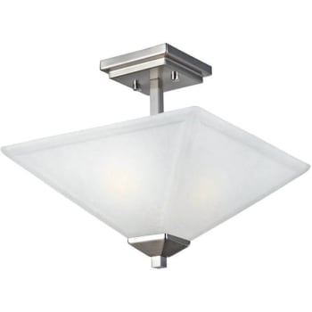 Image for Design House Torino 13 In 2-Light Satin Nickel Semi-Flush Mount Ceiling Light from HD Supply