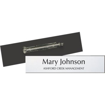Image for Name Tag with Pin Backing, Silver, 3 x-3/4 from HD Supply