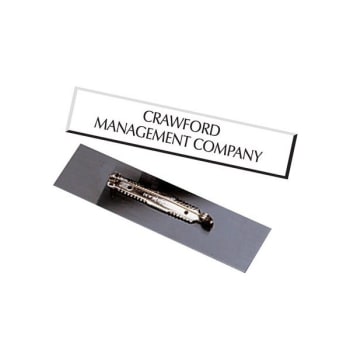 Image for Name Tag with Pin Backing, White, 3 x-3/4 from HD Supply