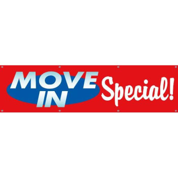 Image for Horizontal Move In Special Banner, Red/Blue, 15' x 4' from HD Supply