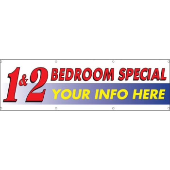 Image for Horizontal 1 & 2 Bedroom Special Semi-Custom Banner, 15' x 4' from HD Supply